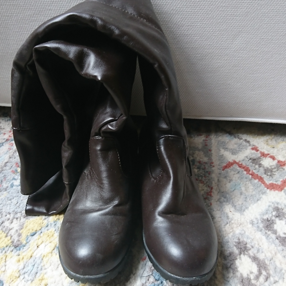 Custom knee high cosplay boots.